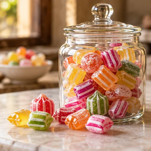 Vasetto di caramelle artigianali