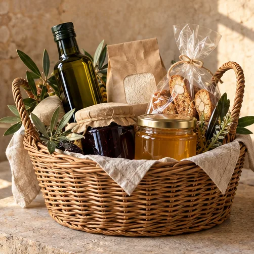 Cesto regalo con prodotti locali